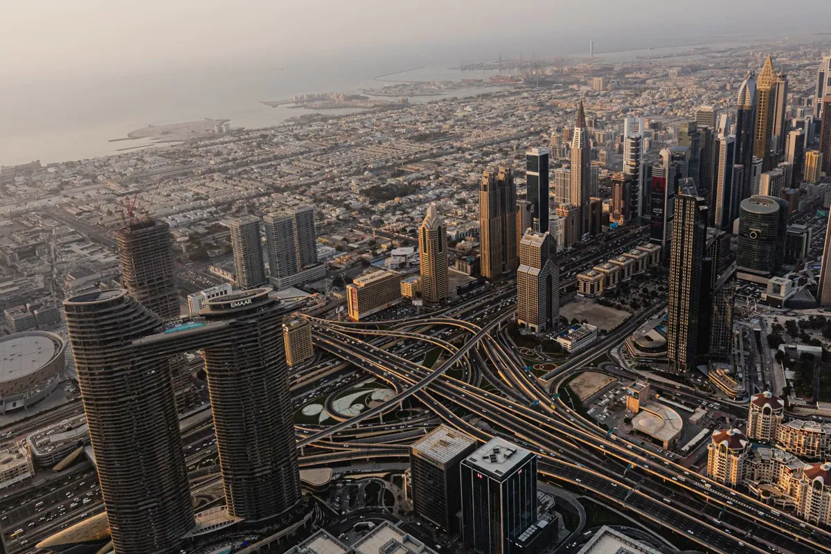 Aerial view of Dubai