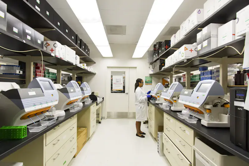 A laboratory with clinical testing equipment